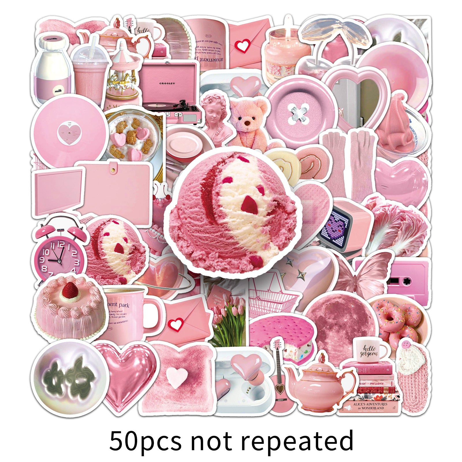 Pink Sticker Set (50 pcs)