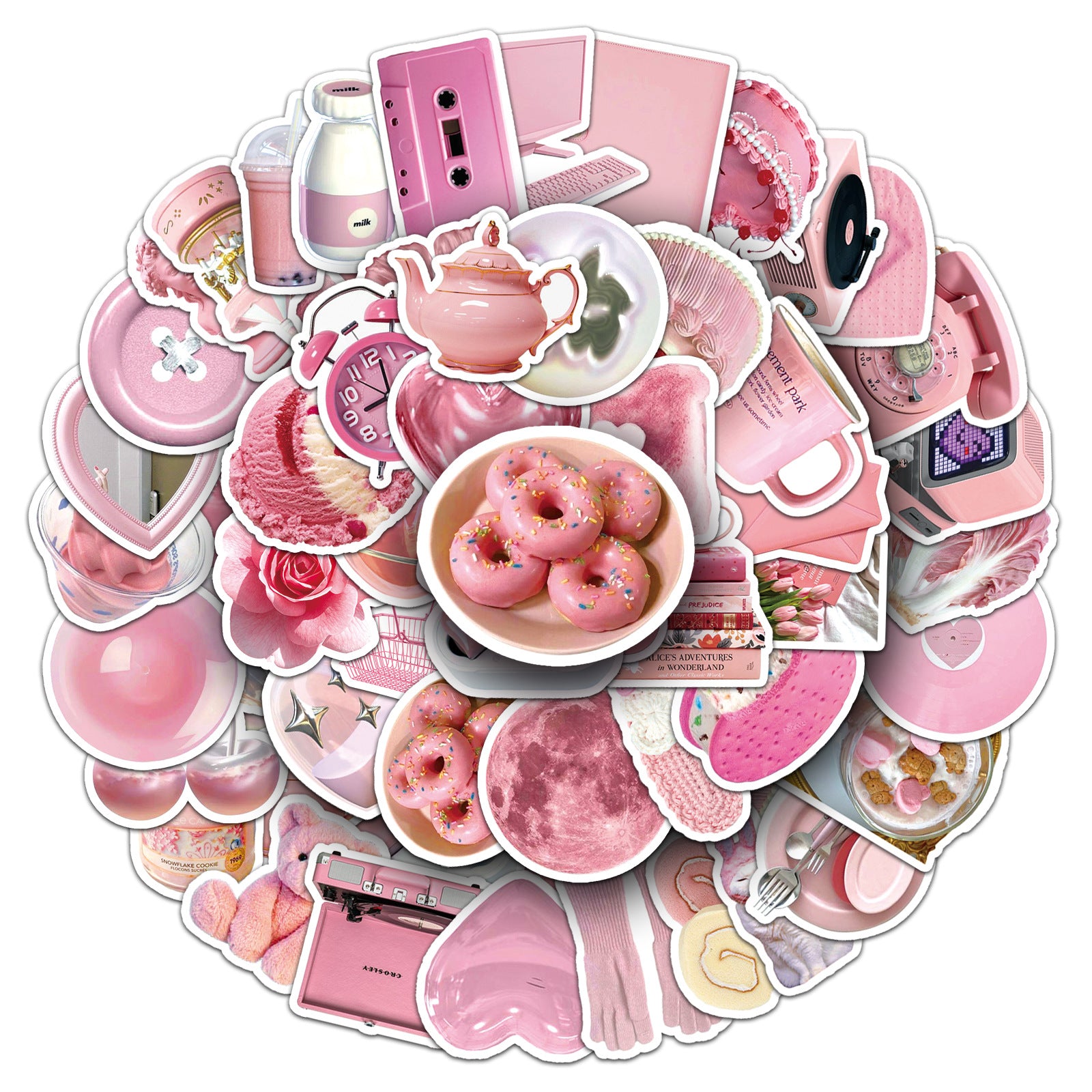 Pink Sticker Set (50 pcs)