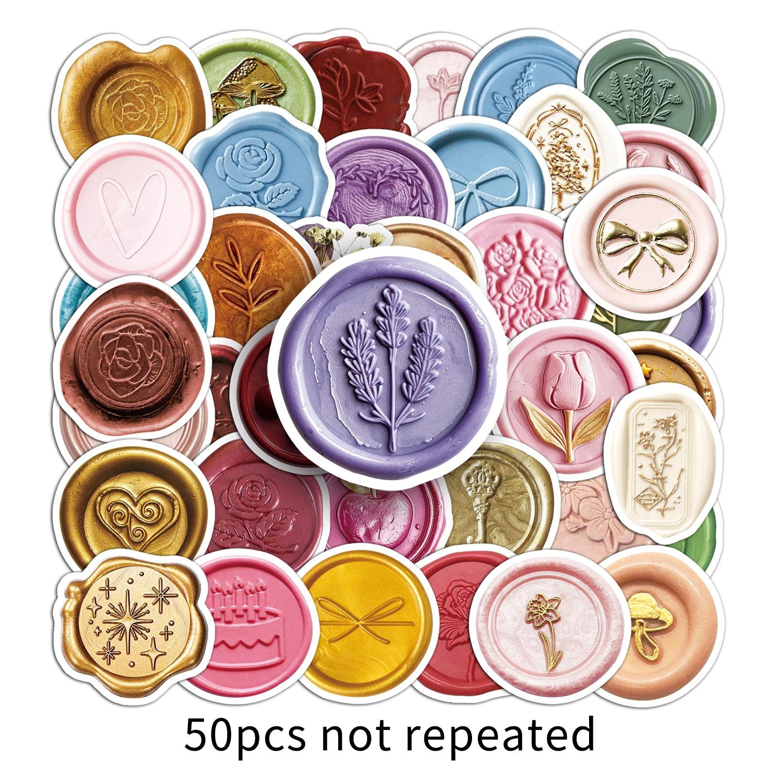 Sticker Set (50 pcs) — Aesthetic Decor for Journals, Laptops, and DIY Projects