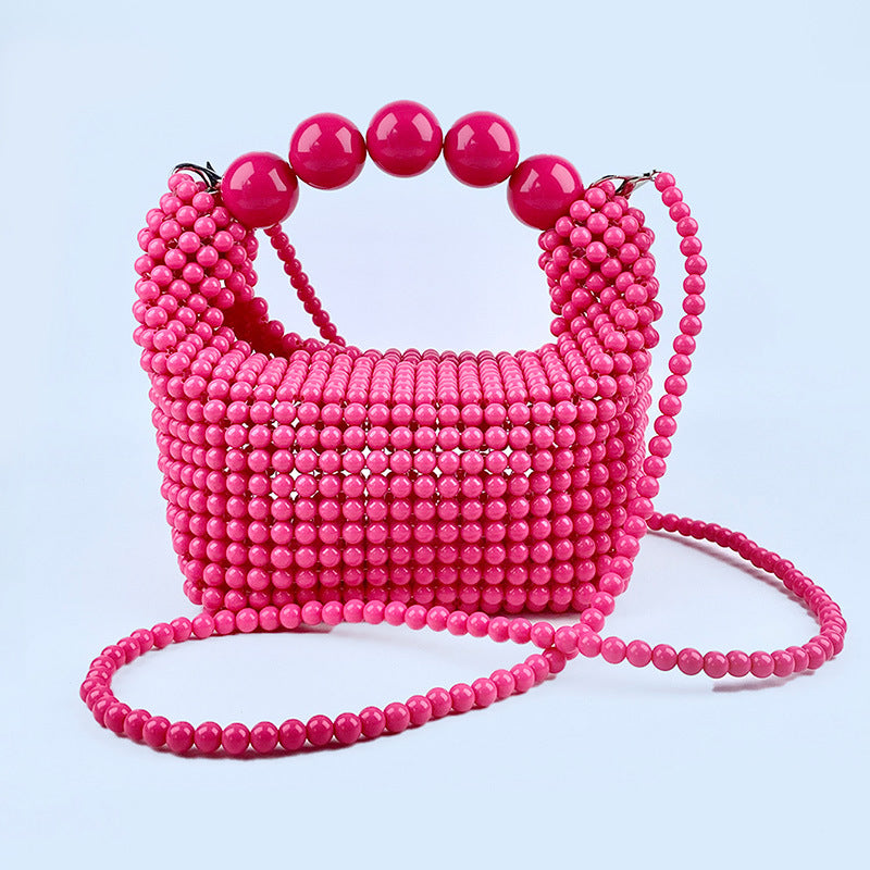 Dopamine Mini Handbag , Acrylic Bead Purse