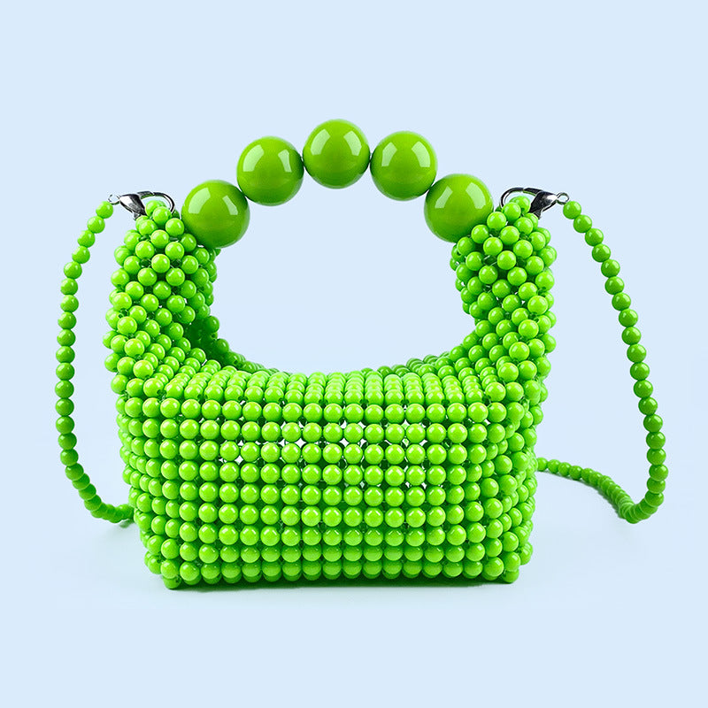Dopamine Mini Handbag , Acrylic Bead Purse