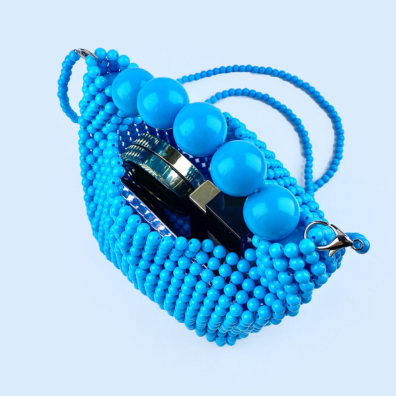 Dopamine Mini Handbag , Acrylic Bead Purse