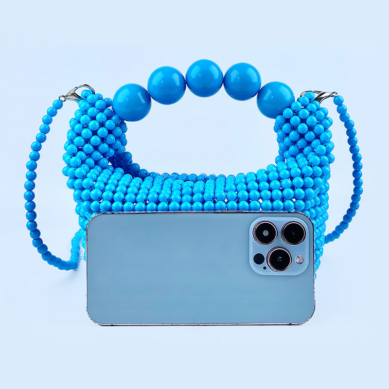 Dopamine Mini Handbag , Acrylic Bead Purse
