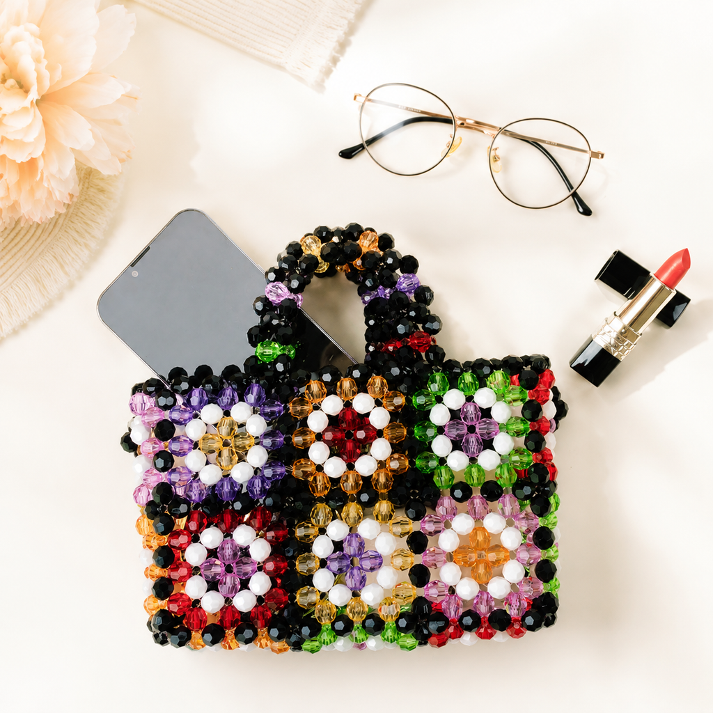 Colorful Crystal Crossbody Bag
