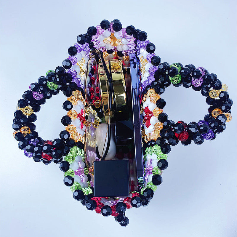 Colorful Crystal Crossbody Bag