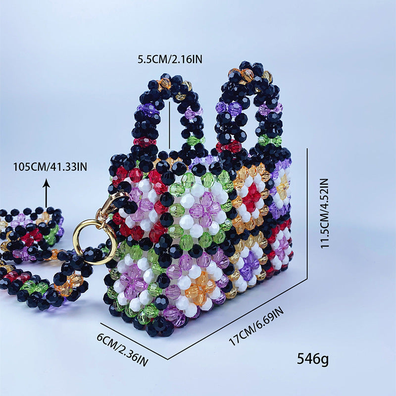 Colorful Crystal Crossbody Bag